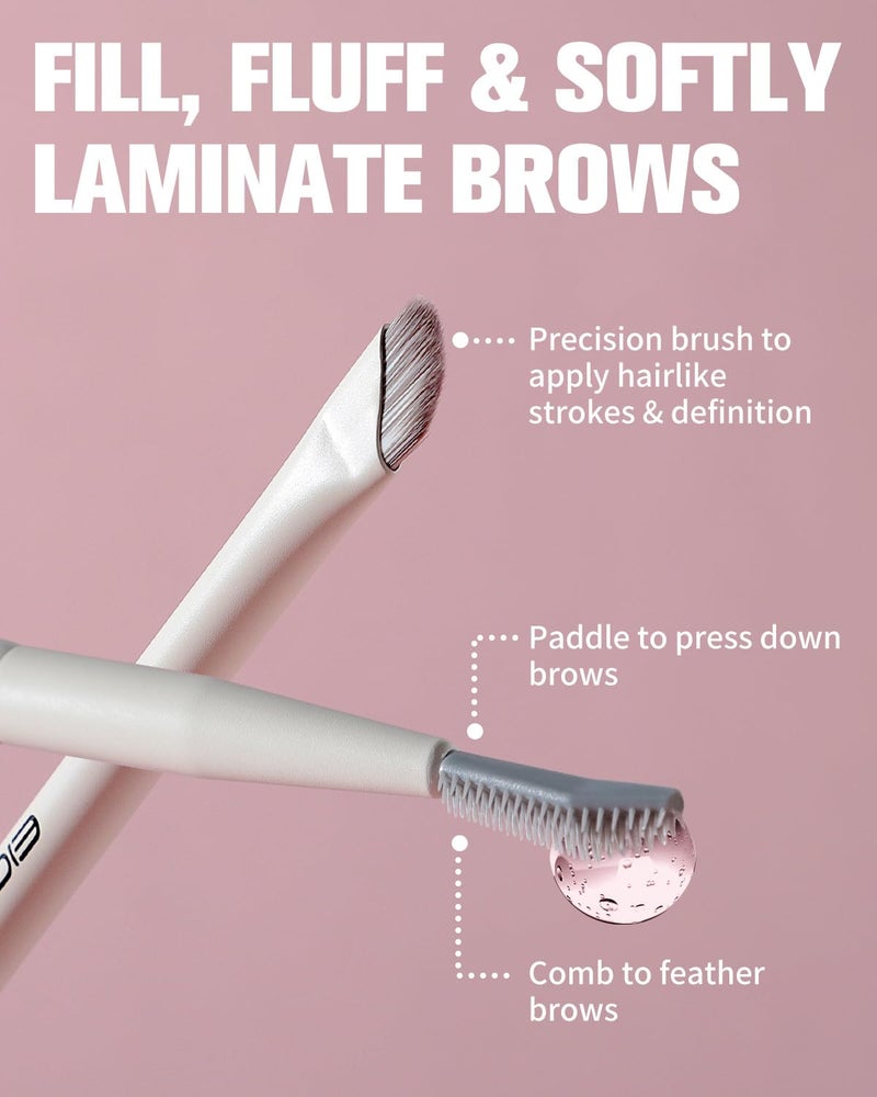 EIGSHOW Dual-Ended Precision Eyebrow Brush and Comb for Eyeliner Lining, Sculpting Brows, Professional Eye Makeup Tools (D109B) - Image 2
